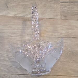 Vintage etched pears basket